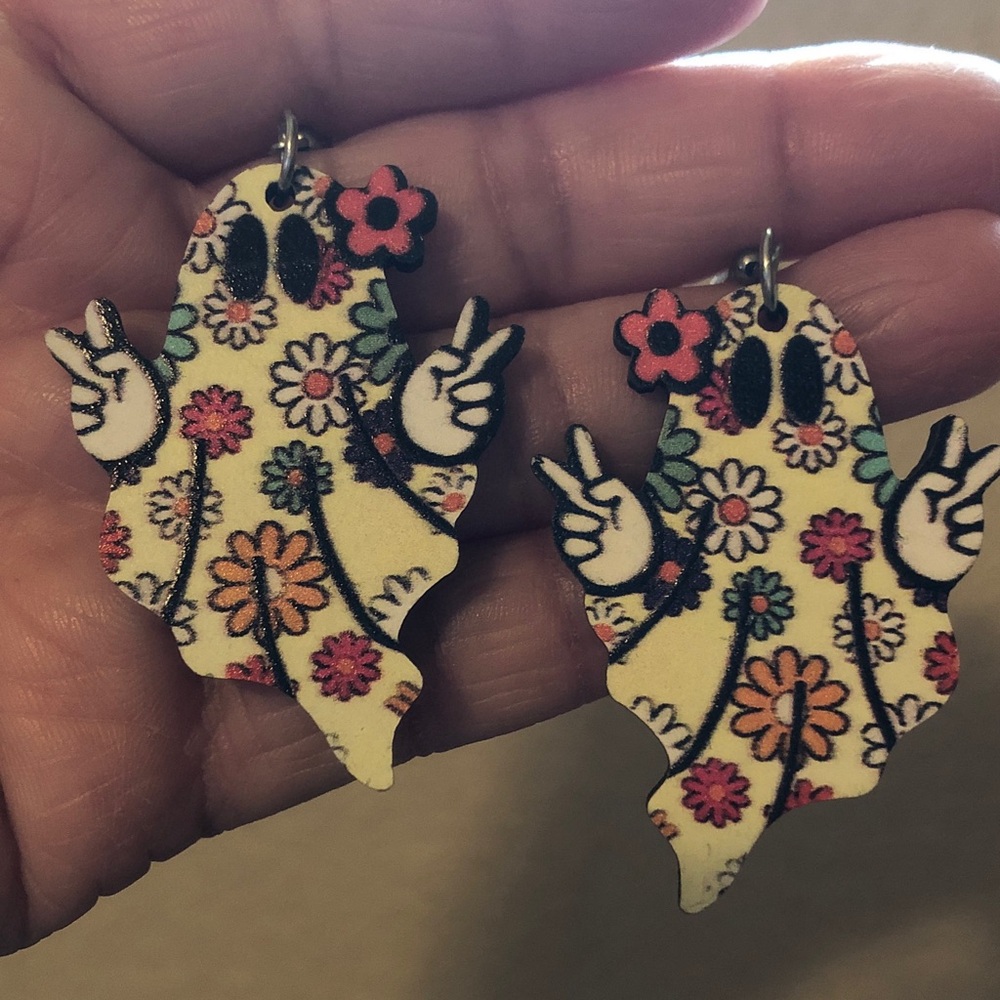 Floral Ghost Earrings
